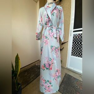 70’s vintage robe house dress dressing gown floral sz. sp